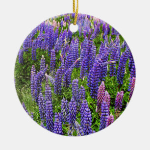 Bluebonnets Blue Flowers Texas Texan Lupine Ceramic Ornament