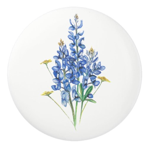 Bluebonnets Ceramic Knob