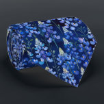 Bluebonnets - Dark Blue Texas Flowers Neck Tie<br><div class="desc">Botanical,  dark blue,  seamless pattern design of wild Texas bluebonnet flowers. Whether you're attending weddings,  parties,  or simply want to add a touch of nature to your everyday look,  this versatile accessory is sure to impress!</div>