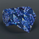 Bluebonnets - Dark Blue Texas Flowers Neck Tie<br><div class="desc">Botanical,  dark blue,  seamless pattern design of wild Texas bluebonnet flowers. Whether you're attending weddings,  parties,  or simply want to add a touch of nature to your everyday look,  this versatile accessory is sure to impress!</div>