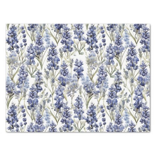 Bluebonnets Flowers Blue Watercolor Wildflowers Tissue Paper