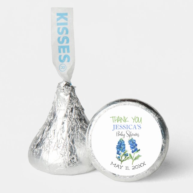 Bluebonnets Flowers Texas Baby Shower Girl Hershey®'s Kisses® (Front)