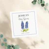 Bluebonnets Flowers Texas Baby Shower Girl