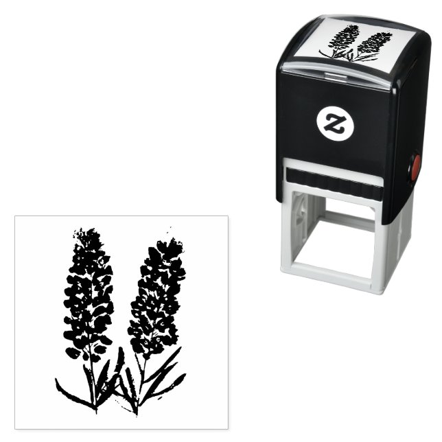 Bluebonnets Flowers Wildflowers Lupine Texas  Self-inking Stamp (In Situ)