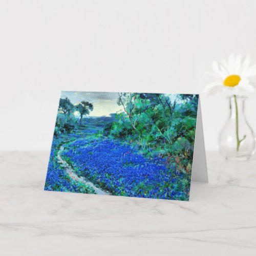 Bluebonnets in the Misty Morning Card