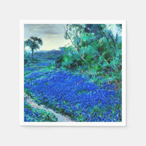 Bluebonnets in the Misty Morning Napkins