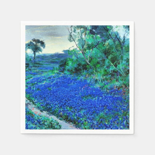 Bluebonnets in the Misty Morning Napkins (Front)