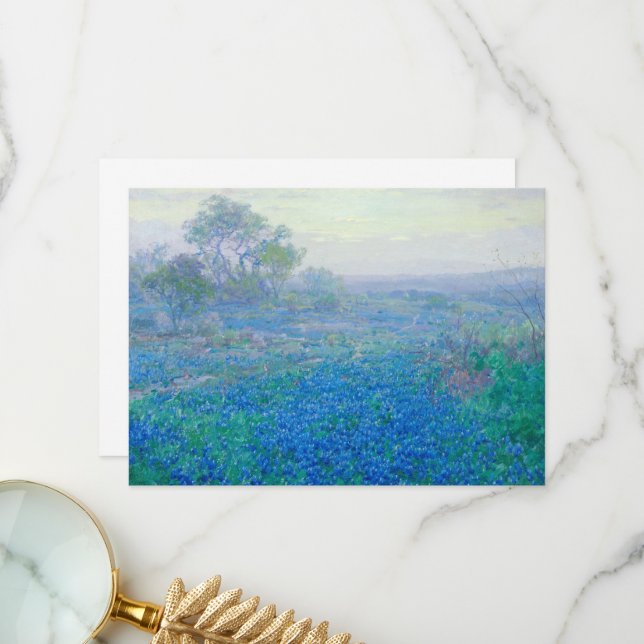 Bluebonnets near San Antonio, Texas by Onderdonk Thank You Card (Front/Back In Situ)