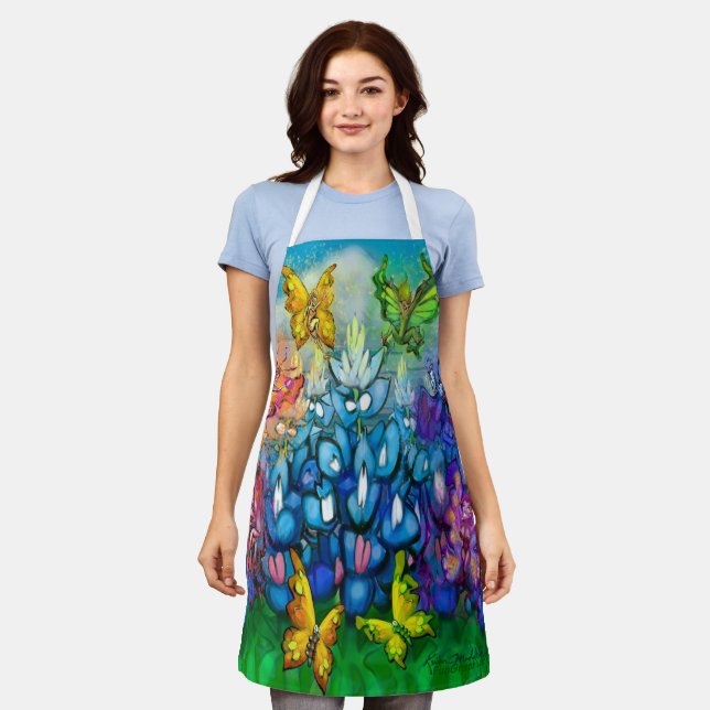 Bluebonnets Pixies Rainbow Party Apron (Worn)