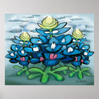 Bluebonnets Poster