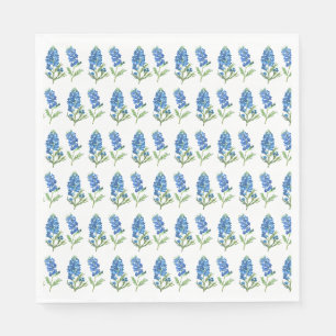 Bluebonnets Texas Blue Flowers Watercolor Napkins