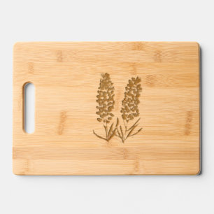 Bluebonnets Texas Floral Wildflower Engraved Cutting Board