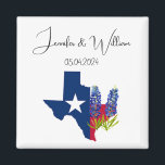 Bluebonnets Texas flower watercolor Floral Wedding Magnet<br><div class="desc">Bluebonnets watercolor flowers. Garden. Texas flowers Wedding magnet. Blue floral wildflowers watercolor. Perfect for weddings. Rustic blue floral painting. Original watercolor painting by artist Monika Howarth.</div>