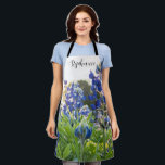 Bluebonnets Texas Flowers Blue Floral Lupine Apron<br><div class="desc">Bluebonnets flowers,  Texas state floral apron. Perfect for you,  or for a gift. You can personalize it with your name.</div>