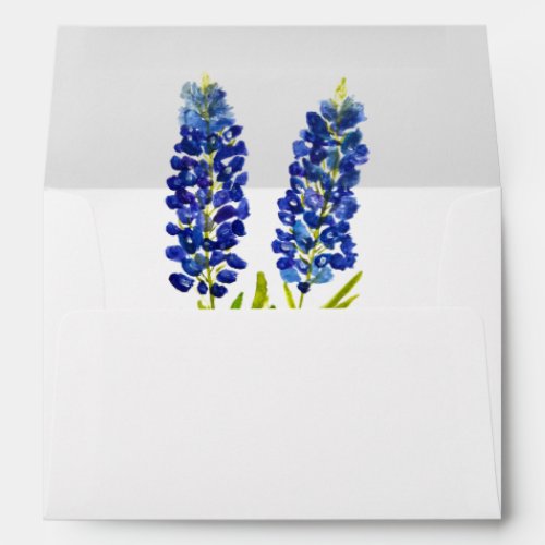 Bluebonnets Texas Flowers Floral Return Address Envelope