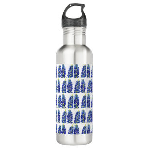 Bluebonnets Texas Flowers Wildflowers Watercolor Stainless Steel Water Bottle