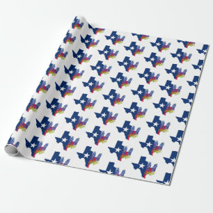 Bluebonnets Texas Flowers Wildflowers Watercolor Wrapping Paper