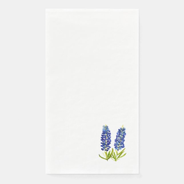 Bluebonnets Texas State Flowers Bluebonnet Paper Guest Towels (Front)