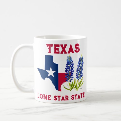 Bluebonnets Texas State Flowers Lupine Lone Star Coffee Mug