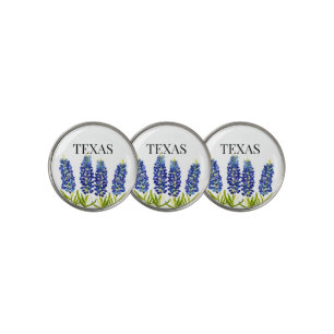 Bluebonnets Texas State Flowers Lupine Watercolor Golf Ball Marker