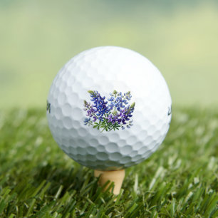 Bluebonnets Texas State Flowers Lupine Watercolor Golf Balls