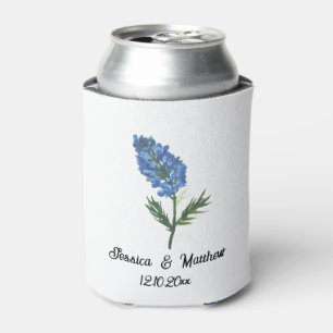 Bluebonnets Texas Texan floral nature Weddings Can Cooler