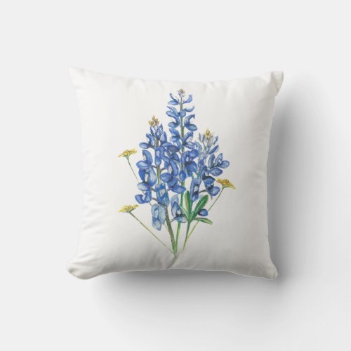 Bluebonnets Throw Pillow