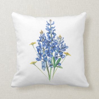 Bluebonnets Throw Pillow by Eclectic_Ramblings at Zazzle