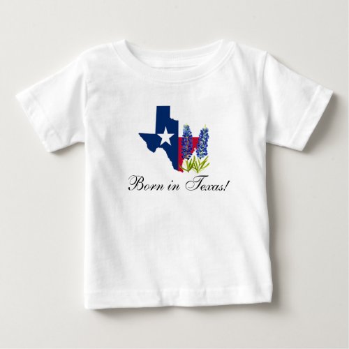 Bluebonnets watercolor Floral Boy Baby Baby T_Shirt