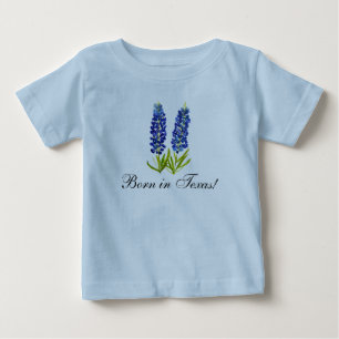 Bluebonnets watercolor Floral Boy Baby T-Shirt