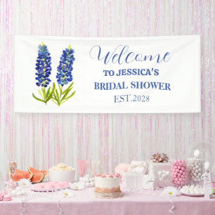 Bluebonnets Wildflower Texas Bridal shower Banner