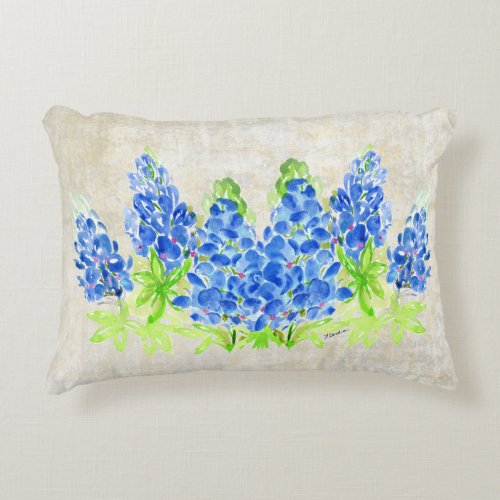 Bluebonnets Wildflowers Pillow