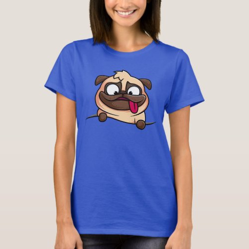 bluecolor t_shirt with cute dog design casual wear