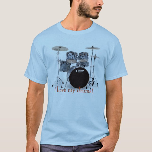 bluecx, I love my drums! T-Shirt (Front)