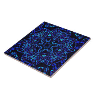 Blued Up Ceramic Tile
