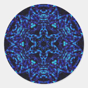 Blued Up Classic Round Sticker