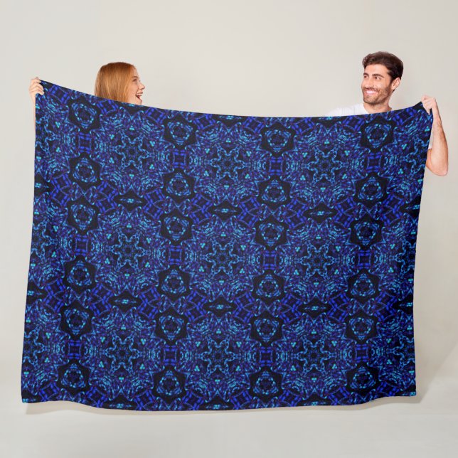 Blued Up Fleece Blanket (In Situ)