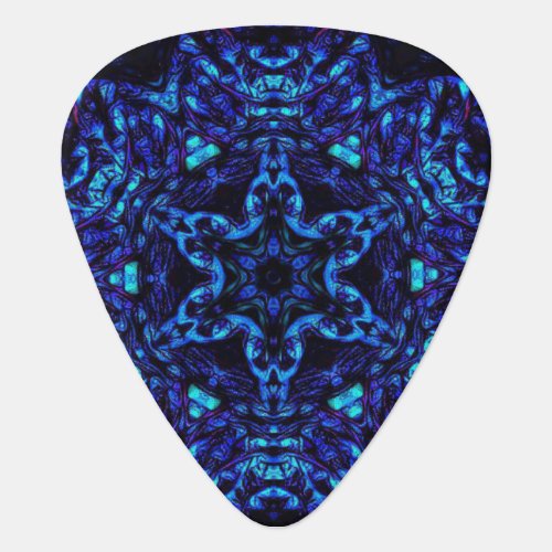 Blued Up Guitar Pick