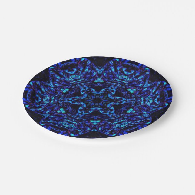 Blued Up Paper Plates (Angled)