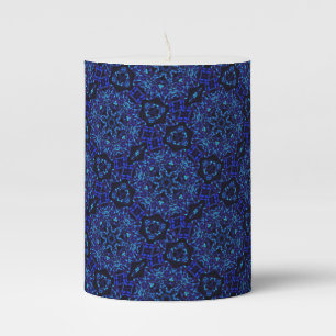 Blued Up Pillar Candle