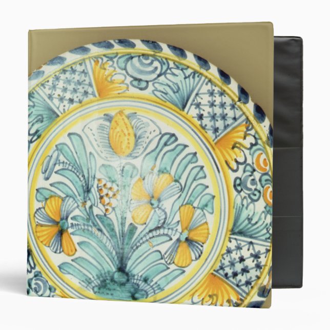 Bluedash' Delftware charger, Lambeth pottery Binder (Front/Inside)
