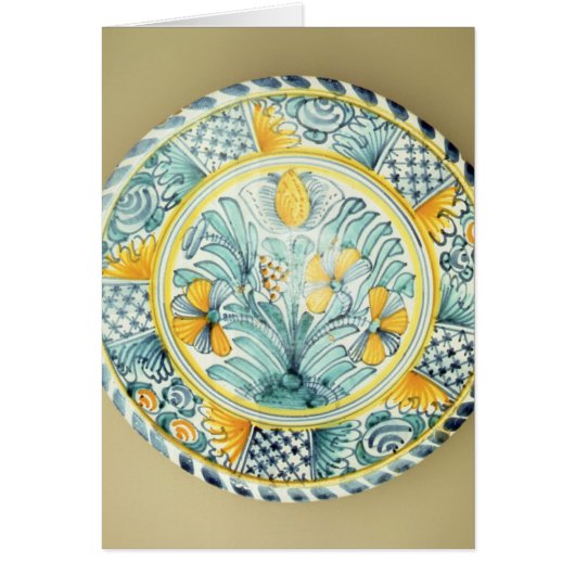 Bluedash' Delftware charger, Lambeth pottery Cards (Front)