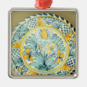 Bluedash' Delftware charger, Lambeth pottery Metal Ornament