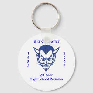 BlueDevil, BHS Class of '83, 25 Ye... - Customized Keychain