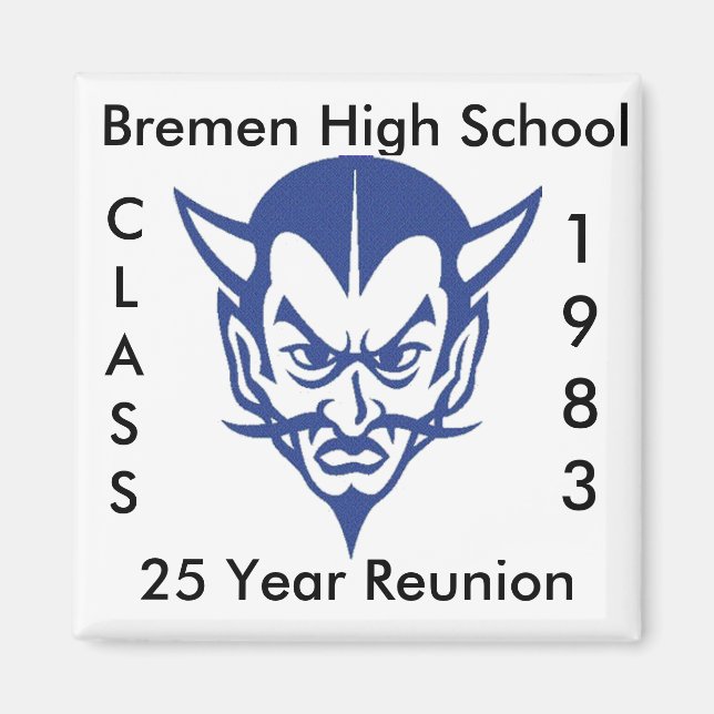 BlueDevil, CLASS, 1983, Bremen High School, 25 ... Magnet (Front)