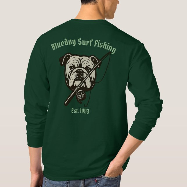 BLUEDOG SURF FISHING  T-Shirt (Back)