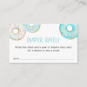 BlueDonut Baby Diaper Raffle Ticket Enclosure Card