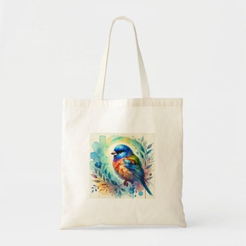 Bluefaced Parrotfinch 210624AREF132 _ Watercolor Tote Bag