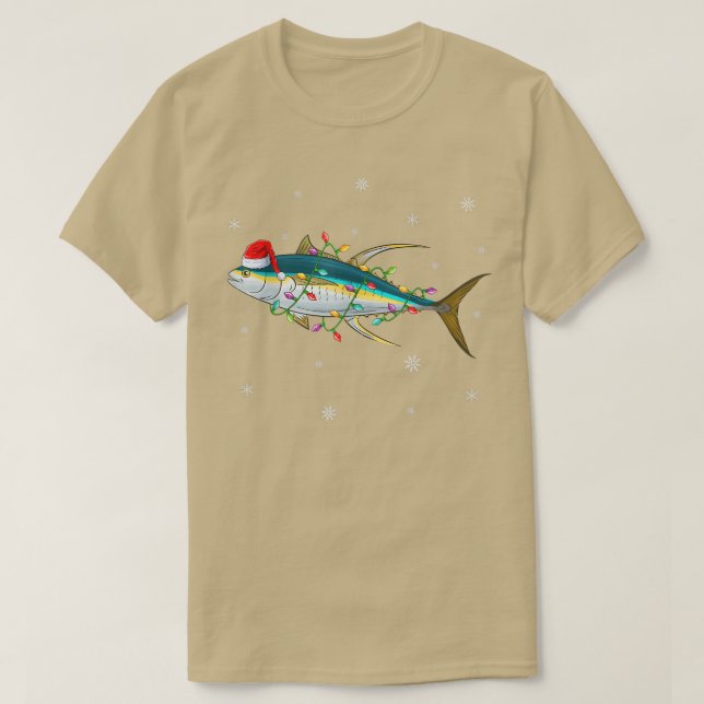Bluefin Tuna Fish Lighting Reindeer Bluefin Tuna C T-Shirt (Design Front)