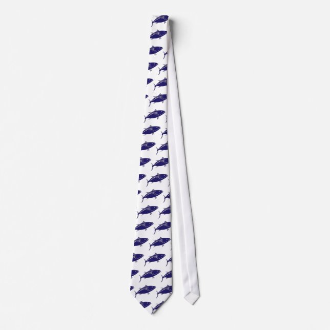 Bluefin Tuna Fish Neck Tie (Front)